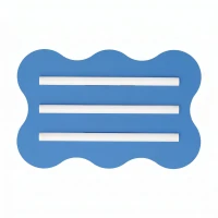 Lubinis šviestuvas 66 cm – banguota forma, žydras, 3 linijos - Nuotrauka 2