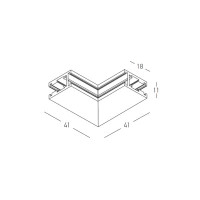 Outer Corner for 48V Magnetic Track, Matt Black (2513) - Image 4