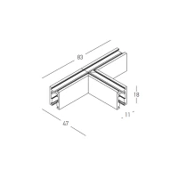 T Connector for 48V Magnetic Track, Matt Black (2514) - Image 4