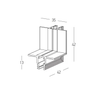 Outer Corner for Trimless 48V Magnetic Track, Matt Black (2519) - Image 2