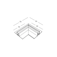 Trimless Recessed Magnetic Track Horizontal Corner, Sandy Black - Image 2
