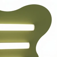 Ceiling lamp 66 cm – wavy shape, olive green, 3x S14d - Image 5