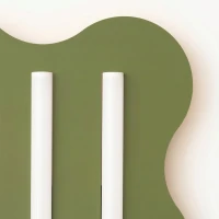 Ceiling lamp 66 cm – wavy shape, olive green, 3x S14d - Image 6