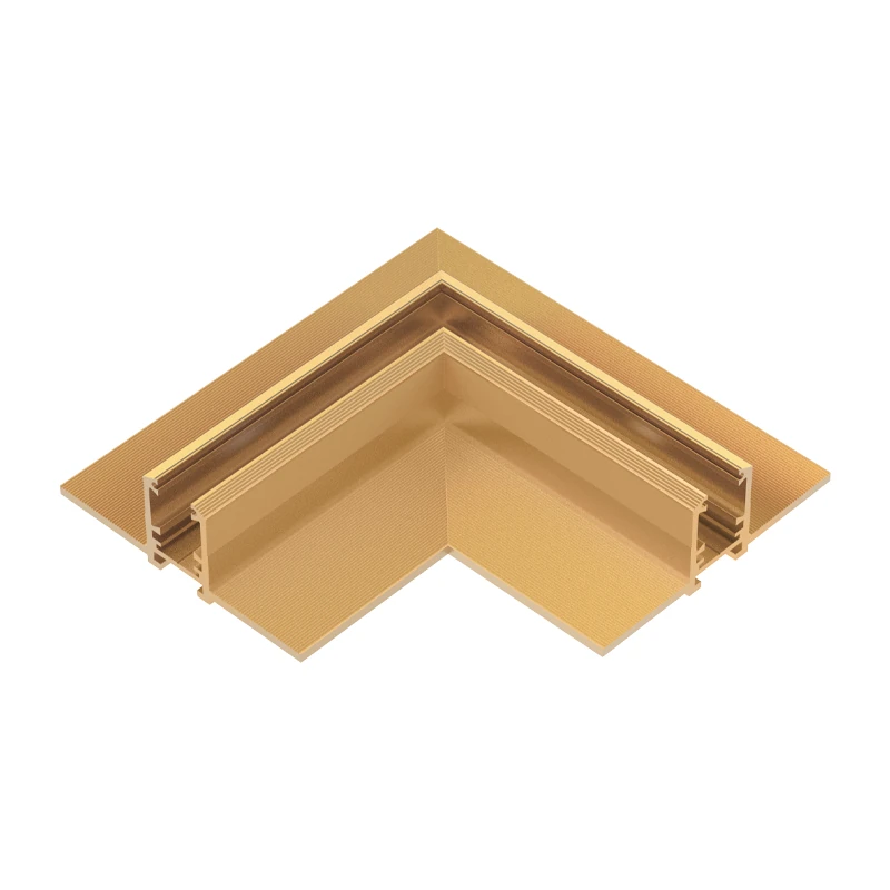 Trimless Magnetic Track 90° Corner, Antique Brass