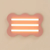 Ceiling lamp 66 cm – wavy, peach, 3 S14d light lines - Image 4