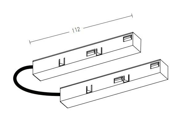 Vertical Corner Flex Connector for Magnetic Track, White