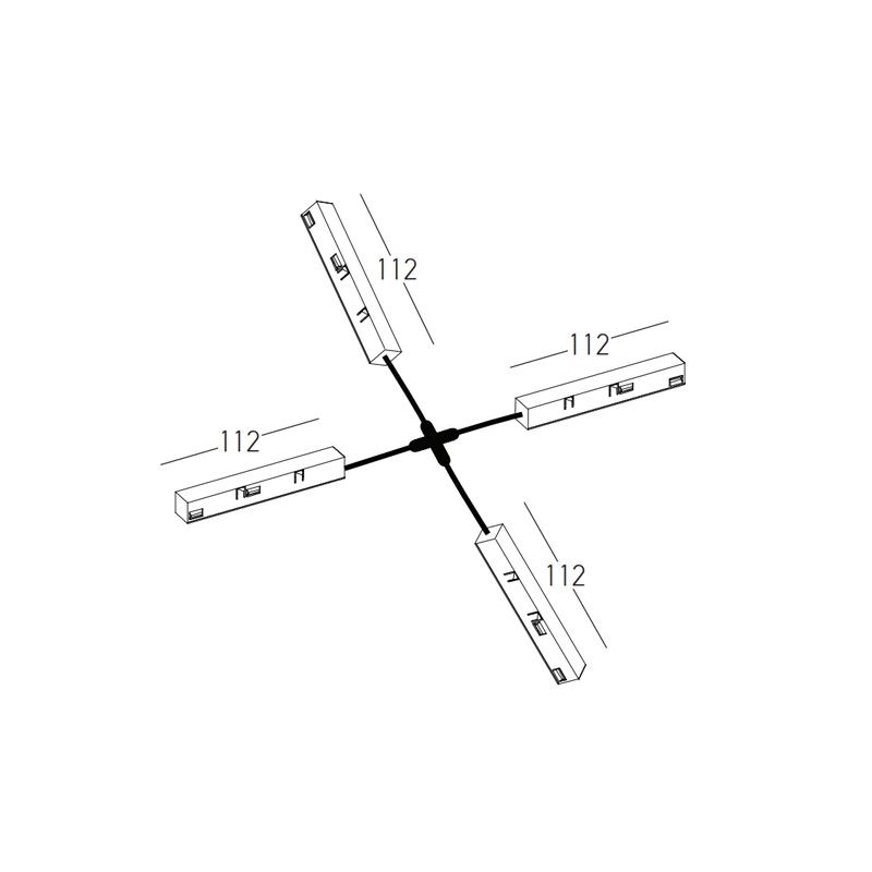 Magnetic Track System Connector, Black