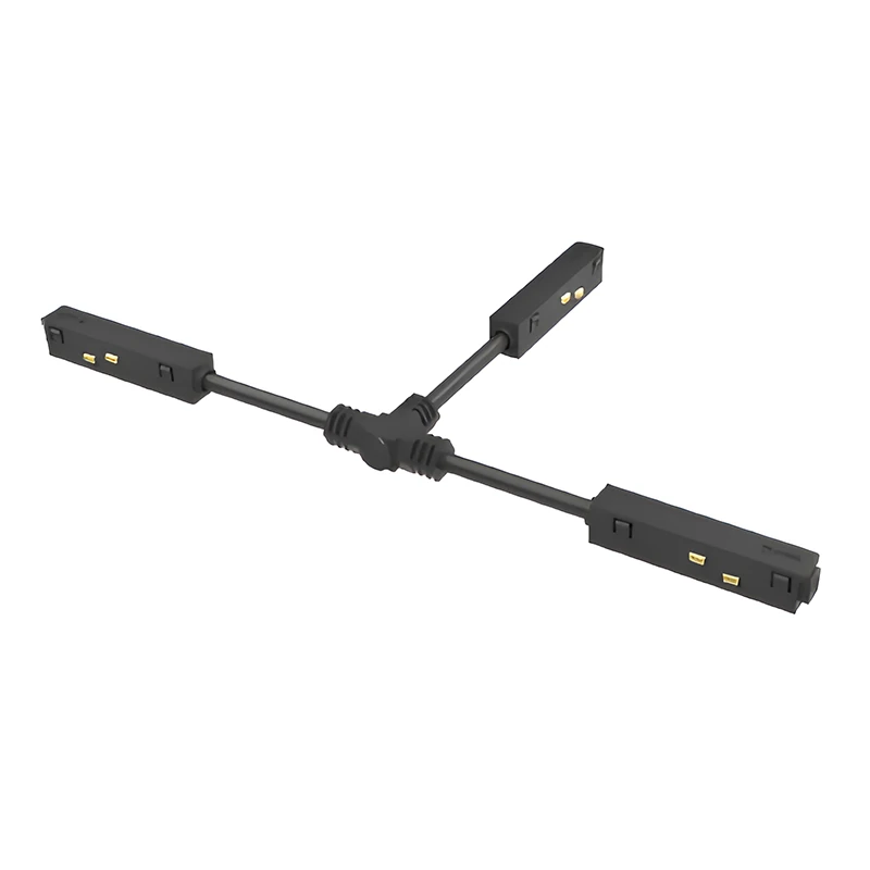 48V Magnetic Track T-Connector, Black
