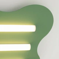 Ceiling lamp 66 cm – wavy linear, sage, 3xS14d - Image 5