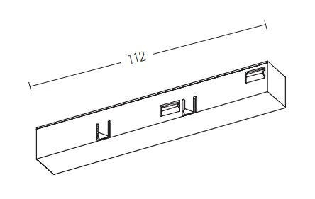 Magnetic Track Profile 112 cm, White, 48V