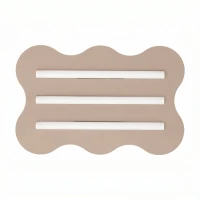 Lubinis šviestuvas 66 cm – banguota forma, pilkai ruda, 3 S14d LED - Nuotrauka 2