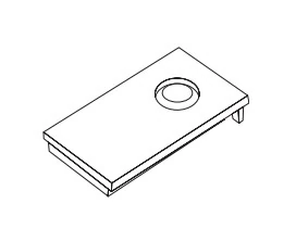Magnetic Track End Cap with Cable Entry, White