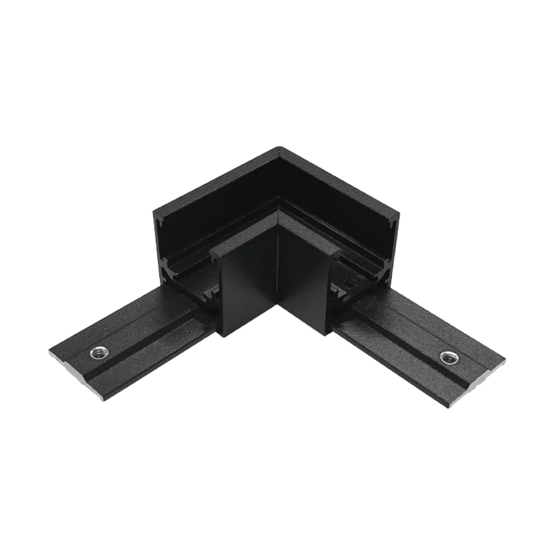 48V Magnetic Track L-Connector, Black, 45x45 mm