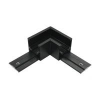 48V magnetinio bėgelio L-jungtis, juoda, 45x45 mm