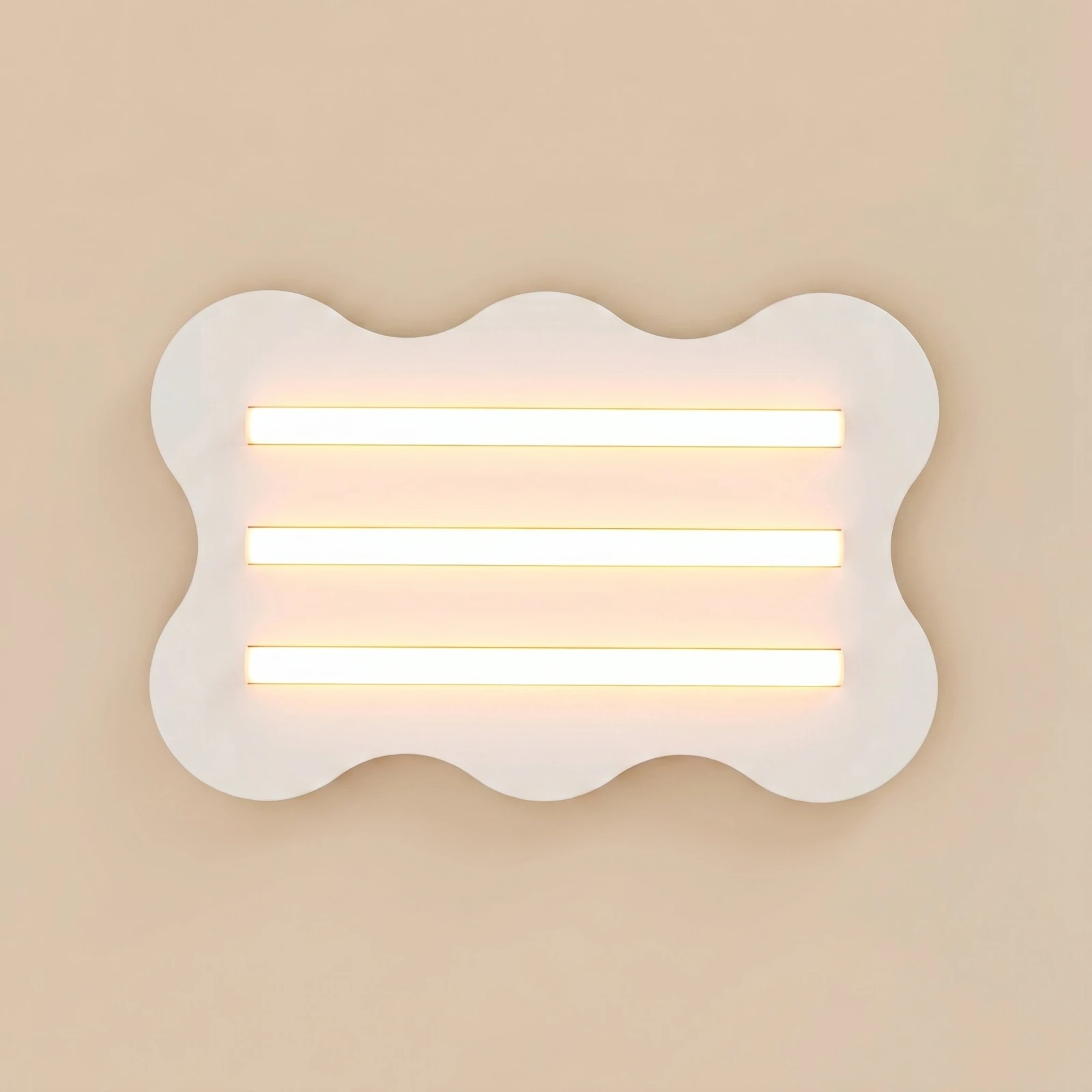 Ceiling lamp 66 cm – wavy, light blue, 3x S14d