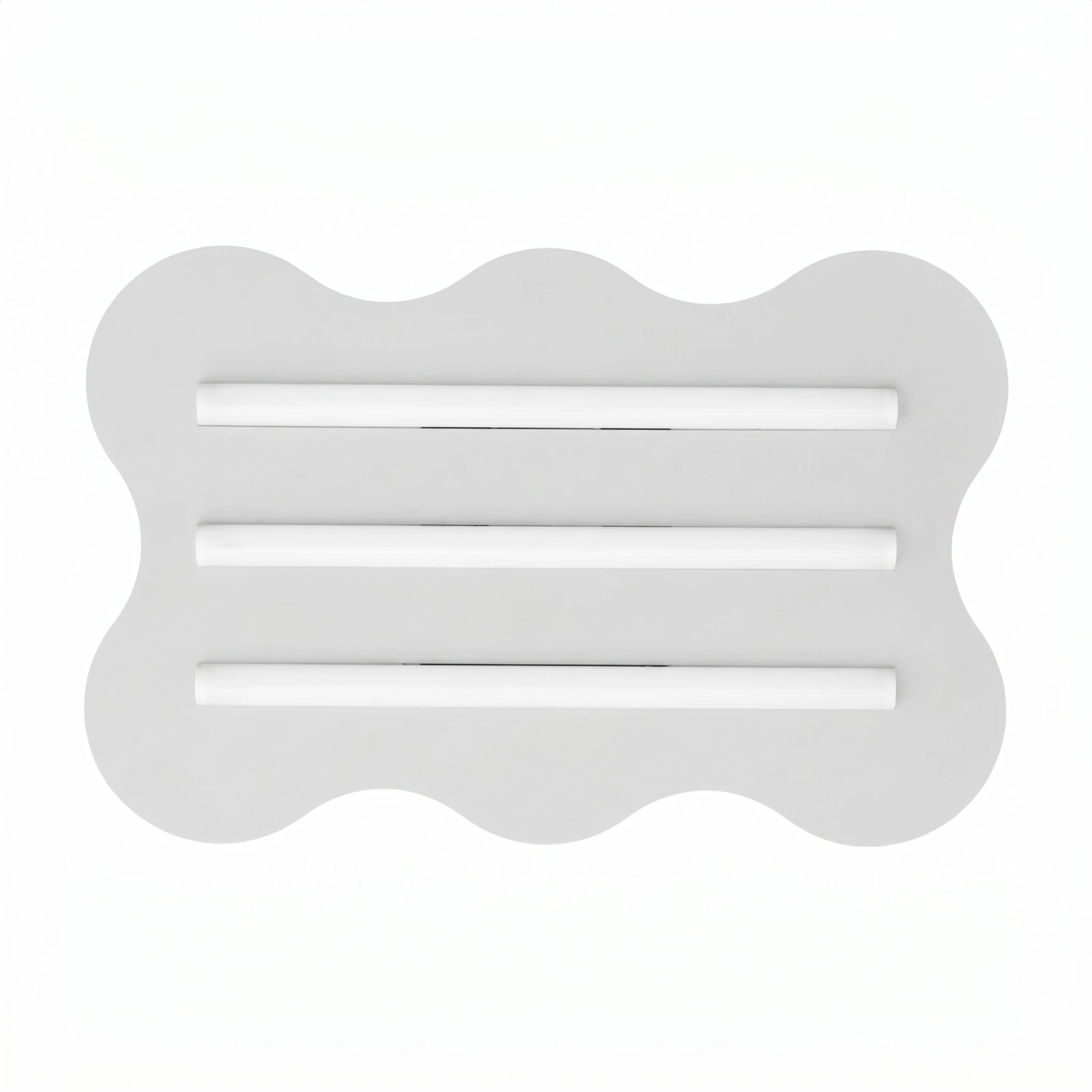 Ceiling lamp 66 cm – wavy, light blue, 3x S14d