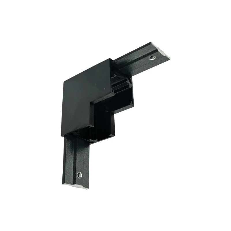 48V Magnetic Track L-Shape Corner Connector, Black