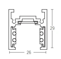 Surface or Pendant 48V Magnetic Track Rail, 3 m, Matt White (2085W-3) - Image 3