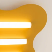Lubinis šviestuvas 66 cm – banguota forma, geltonas, 3 linijos - Nuotrauka 5