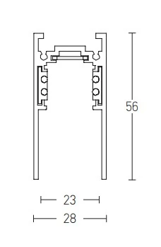 Flexible Magnetic LED Track Profile, Matt Black