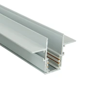48V Magnetic Recessed Track Profile, Trimless, Sandy White