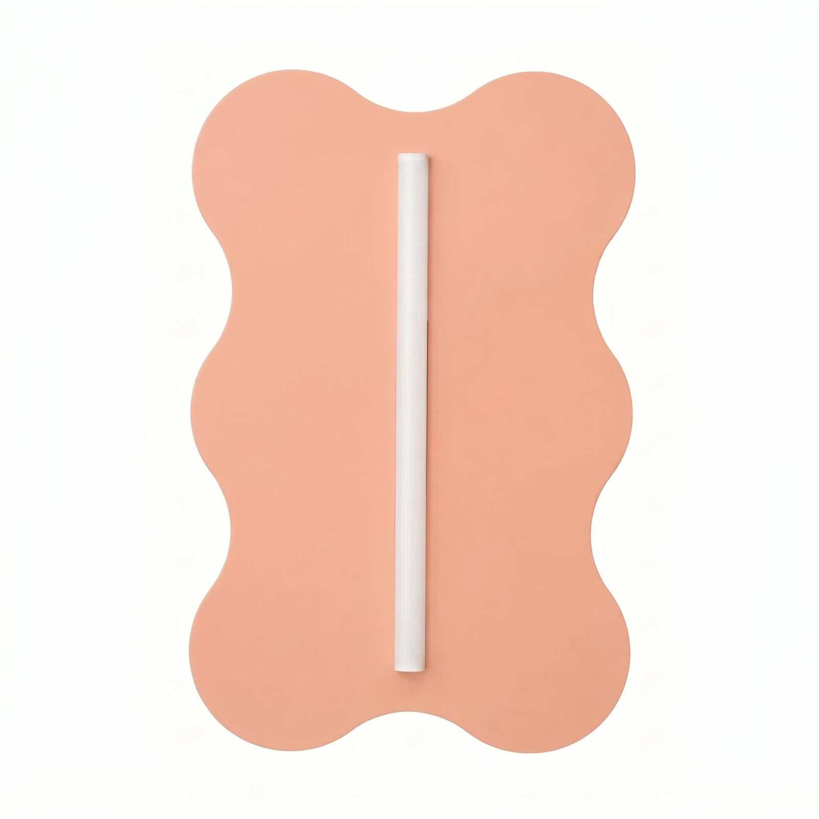 Sieninis šviestuvas 66 cm – banguota forma, persikinis, S14d LED