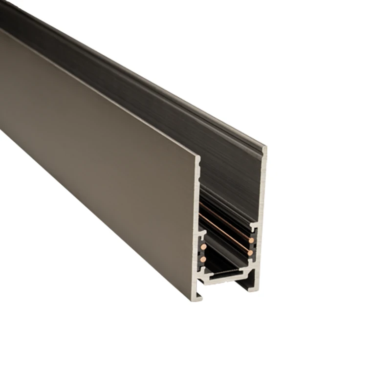 Grey/Black 48V Magnetic LED Track System, Surface/Pendant