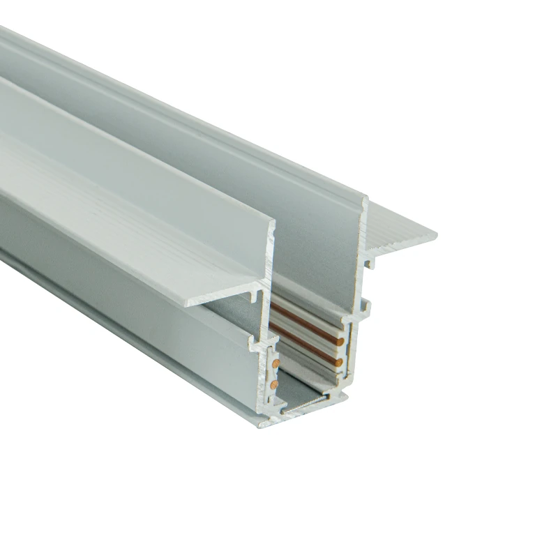 48V Magnetic Track Profile, Trimless Recessed, White