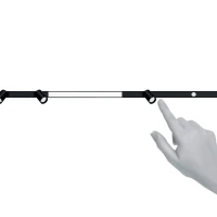 Mini paviršinis 48 V magnetinis bėgelis, 120 cm, matinė juoda - Nuotrauka 3