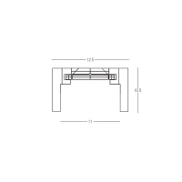 Mini paviršinis 48 V magnetinis bėgelis, 120 cm, matinė juoda - Nuotrauka 6