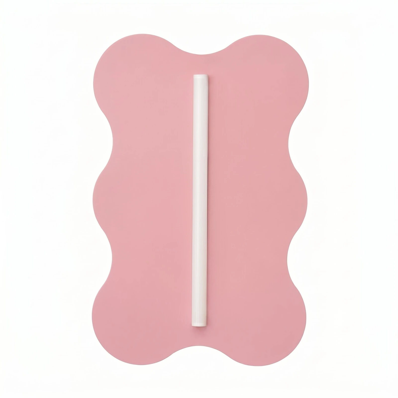 66 cm wall lamp – wavy pink steel backplate, S14d light source
