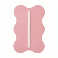 66 cm wall lamp – wavy pink steel backplate, S14d light source - Image 2