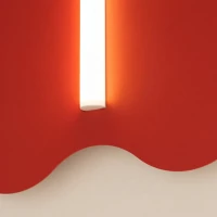 Sieninis šviestuvas 66 cm – banguota forma, mokos spalva, S14d LED - Nuotrauka 5