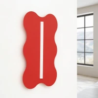 Sieninis šviestuvas 66 cm – banguota forma, mokos spalva, S14d LED - Nuotrauka 3