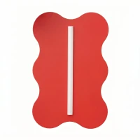 Sieninis šviestuvas 66 cm – banguota forma, mokos spalva, S14d LED - Nuotrauka 2