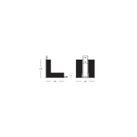 Magnetic Track Horizontal Corner Connector, Trimless, Black - Image 3