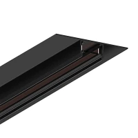 Trimless Recessed Magnetic Track 303 cm, 48V, Matt Black