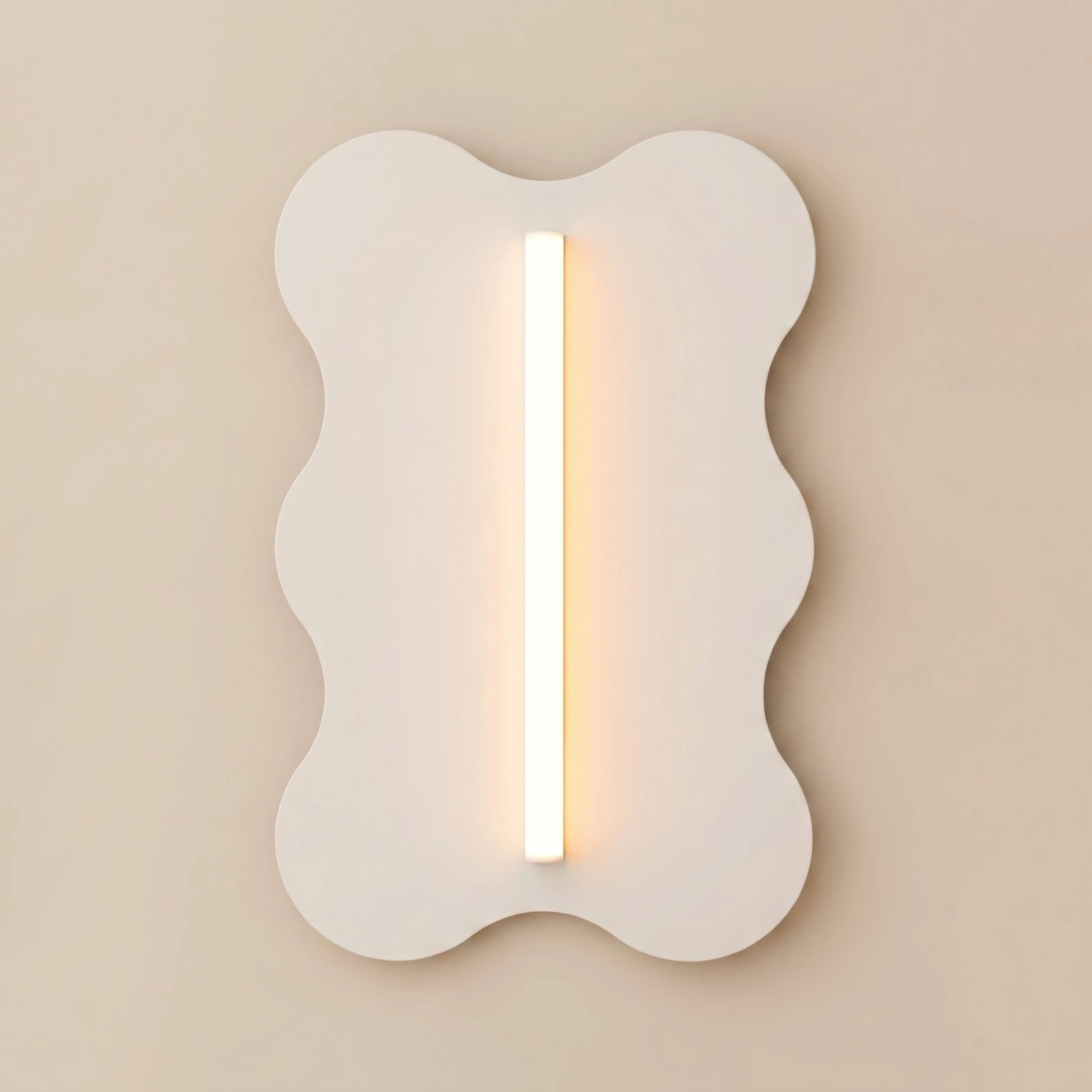 Sieninis šviestuvas 66 cm – banguota plokštė, terakota, S14d LED