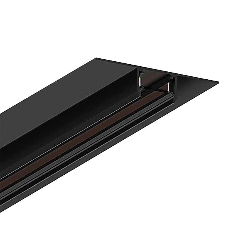 Magnetic Trimless Recessed Track Profile, 102cm, Black