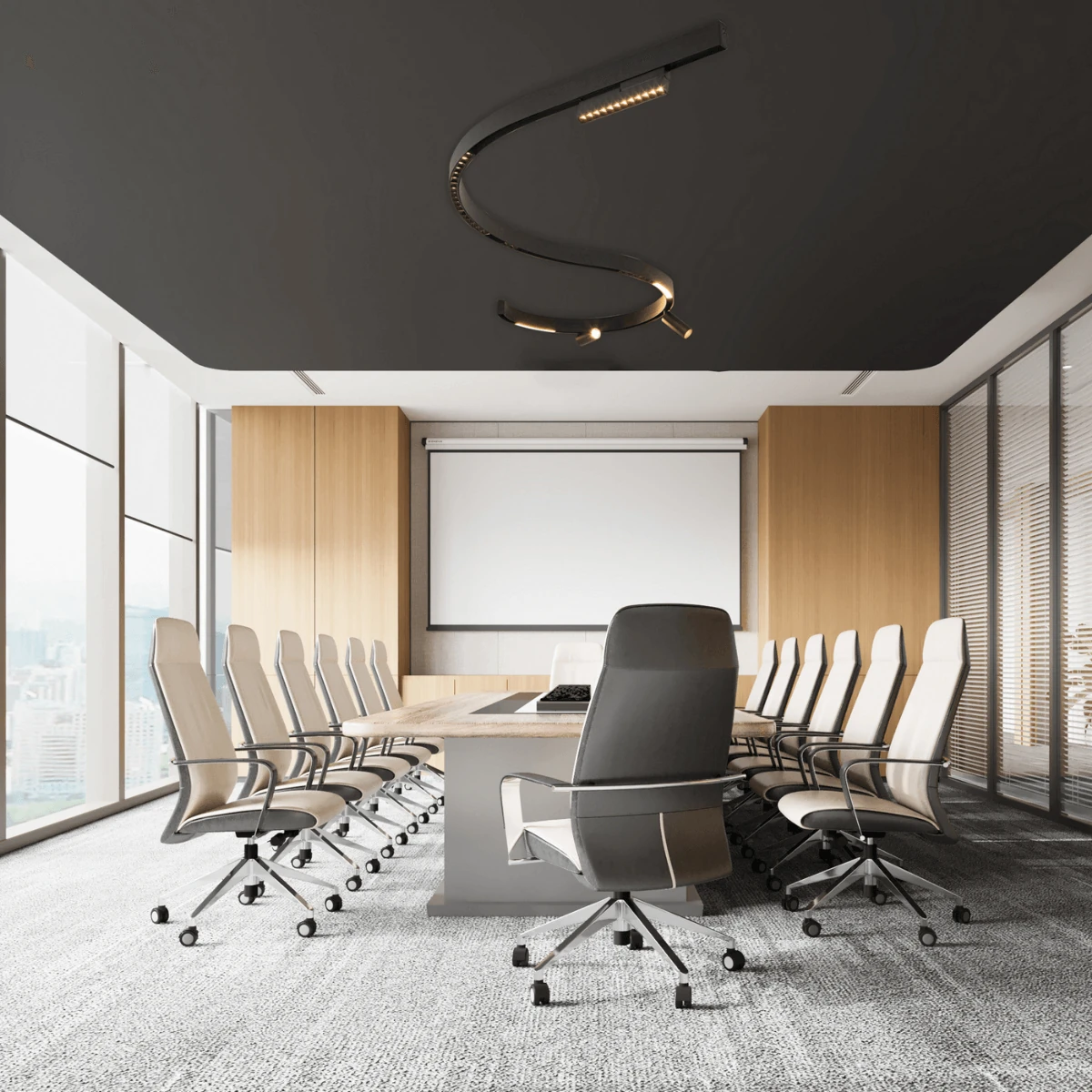 Magnetinis LED Tiesinis Modulis Matinis Juodas
