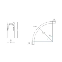 Magnetic Track System Curve, Sandy Black (Surface/Pendant) - Image 2