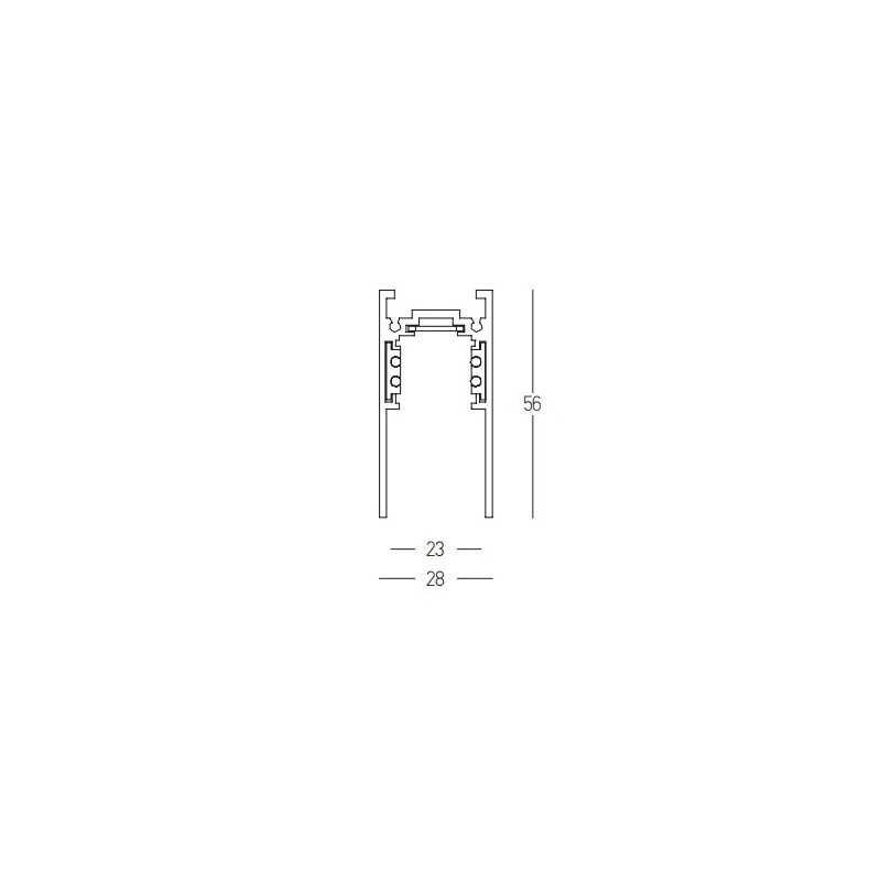 Žiedinis magnetinis bėgelis Ø600 mm, 48 V, matinė juoda