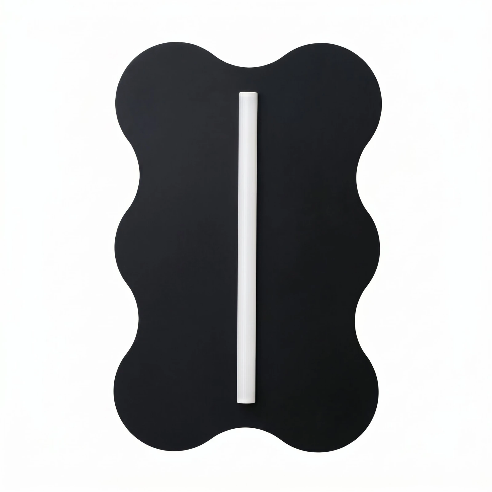 Wall lamp 66 cm – wavy black silhouette, S14d LED