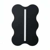 Wall lamp 66 cm – wavy black silhouette, S14d LED - Image 2