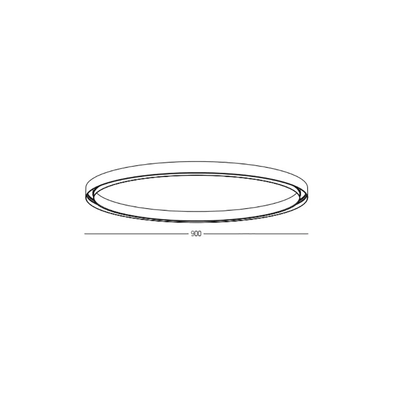 Magnetinio bėgelio žiedas Ø900 mm, matinė juoda, paviršinis/pakabinamas