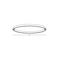 Magnetinio bėgelio žiedas Ø900 mm, matinė juoda, paviršinis/pakabinamas - Nuotrauka 3