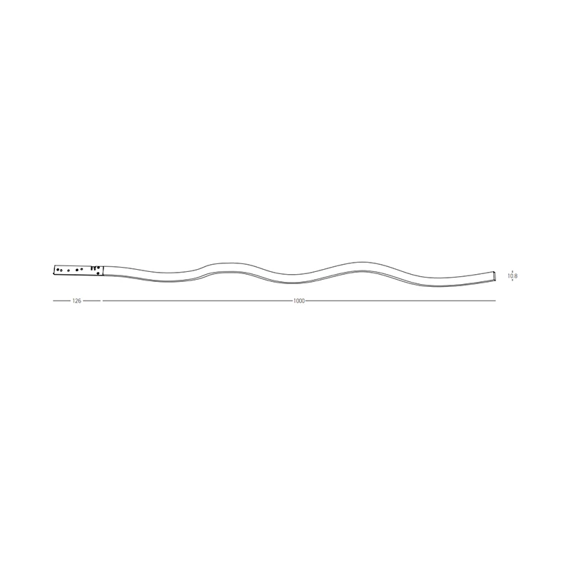 LED Strip 8W 3000K White - Black Matt Adapter