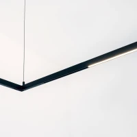 Magnetinis bėgelis 2 m, paviršinis/pakabinamas, matinė juoda - Nuotrauka 3