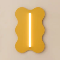 Wall lamp 43x66 cm – wavy shape, yellow, S14d - Image 4