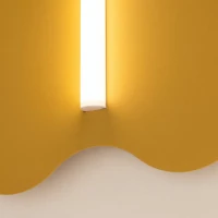 Wall lamp 43x66 cm – wavy shape, yellow, S14d - Image 5